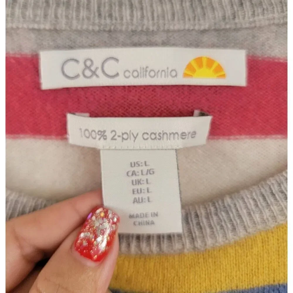 C&C California Cashmere Sweater L NWT